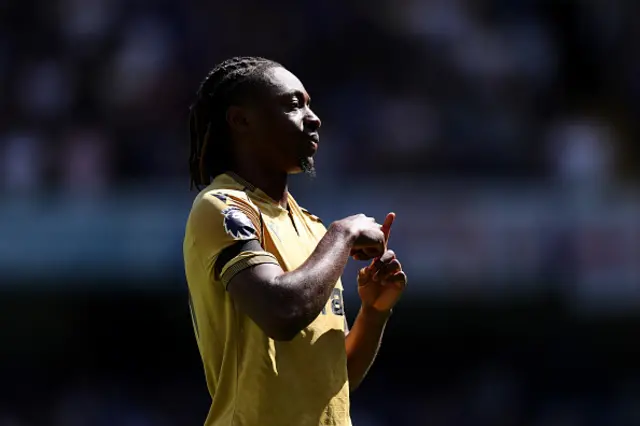 Eberechi Eze of Crystal Palace celebrates before the goal was disallowed