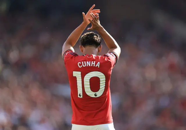 Matheus Cunha of Manchester United applauds