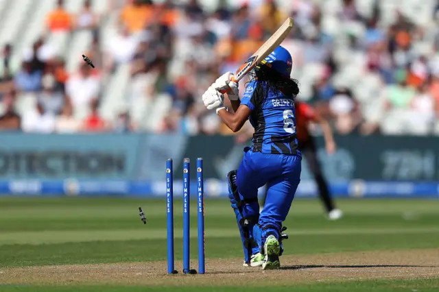 Cordelia Griffith is bowled