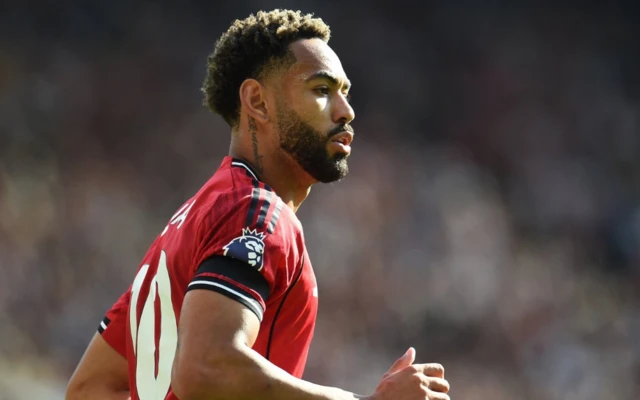 Manchester United's Matheus Cunha looks on