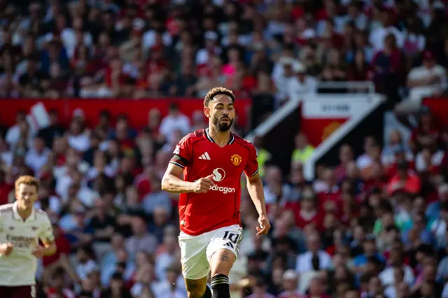 Matheus Cunha of Manchester United in action