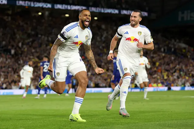 Lukas Nmecha of Leeds United celebrates