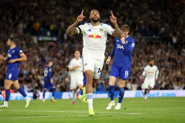 Lukas Nmecha of Leeds United celebrates