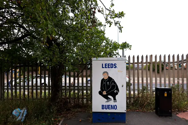 Artwork of former manager Marcelo Bielsa by the Burley Banksy