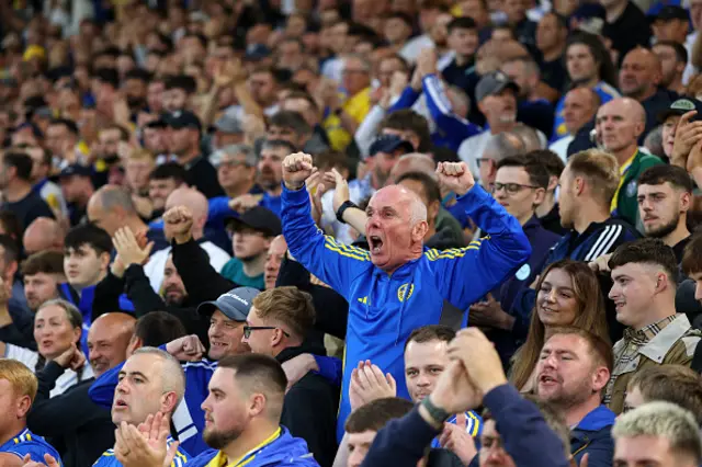 Leeds United fans show their support