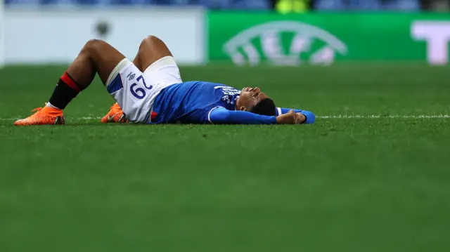 Hamza Igamane looks dejected