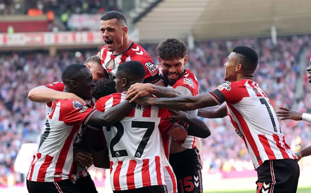 Sunderland players celebrate