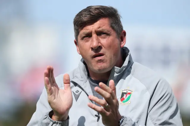 Glentoran manager Declan Devine