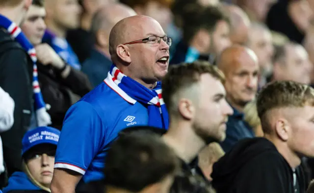 Rangers fan looking angry