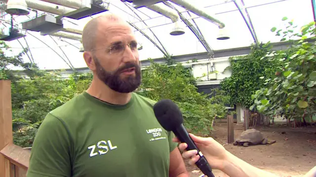 Head Zookeeper speaking into mic
