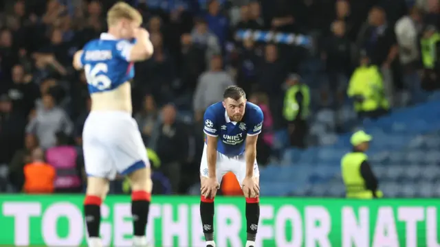 John Souttar looks dejected