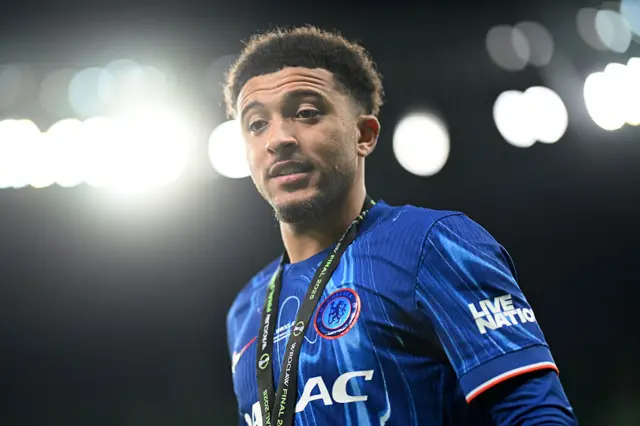 Manchester United forward Jadon Sancho on loan at Chelsea