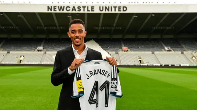 Jacob Ramsey at his unveiling at St James' Park