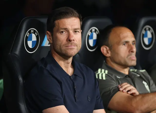 Xabi Alonso looking on