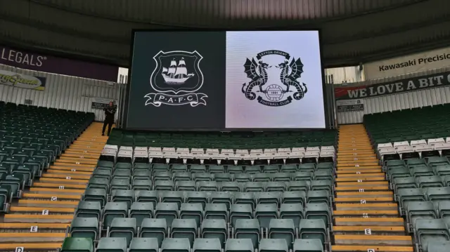 Home Park, Plymouth ahead of kick-off