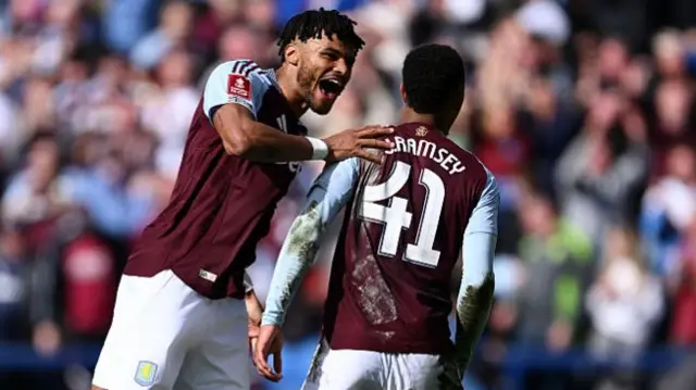 Tyrone Mings and Jacob Ramsey