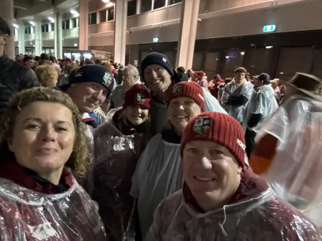 Fans in the concourse