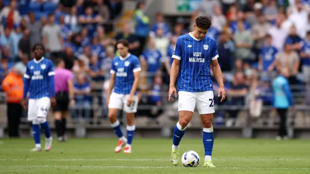 Cardiff players look dejected