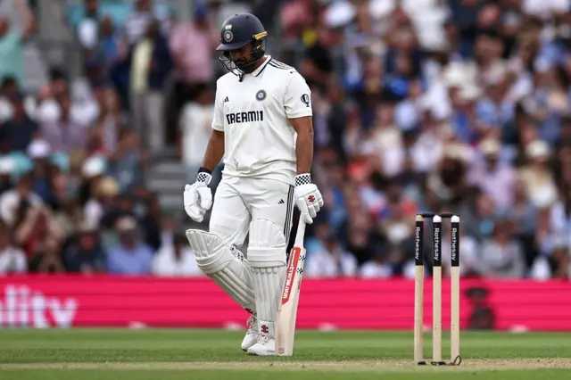 Karun Nair looks dejected after being dismissed