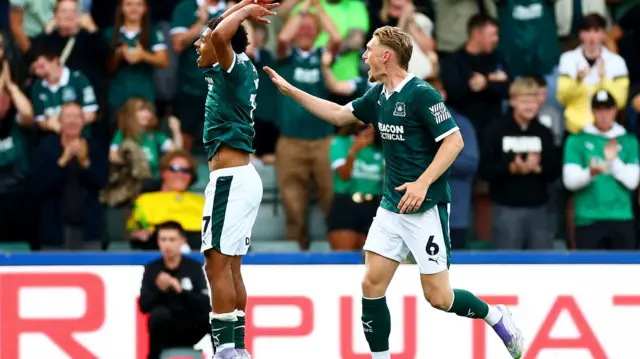 Caleb Watts celebrates scoring