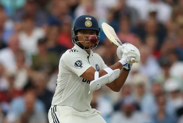 India's Yashasvi Jaiswal in action