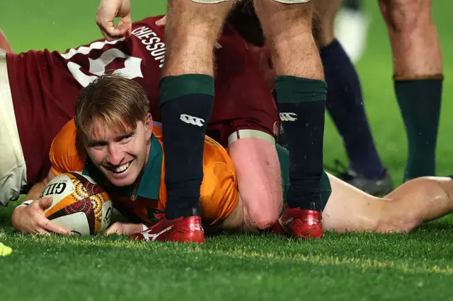 Tate McDermott of the Wallabies