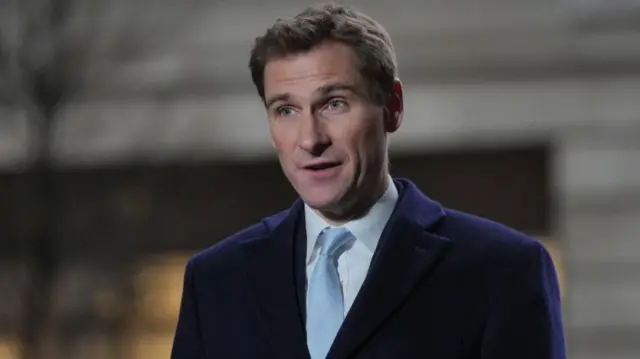 Shadow home secretary Chris Philp speaks to the media outside BBC Broadcasting House in London, after appearing on the BBC One current affairs programme, Sunday with Laura Kuenssberg. Picture date: Sunday January 5, 2025.