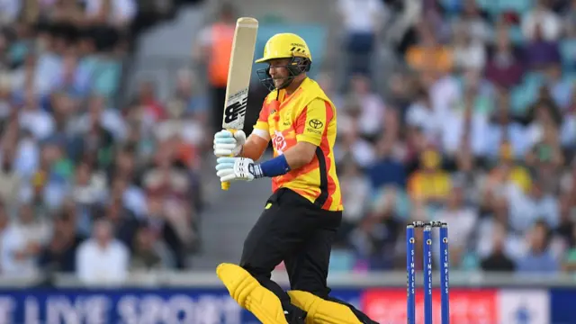 Joe Root of Trent Rockets hits out during the The Hundred