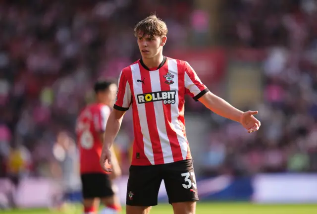 Tyler Dibling in action for Southampton