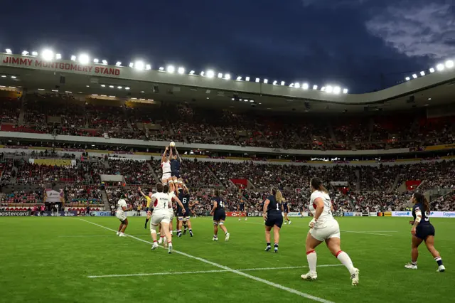 Line-out wide shot