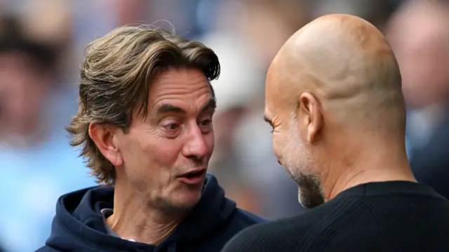 Thomas Frank and Pep Guardiola