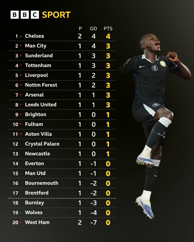 PL table graphic