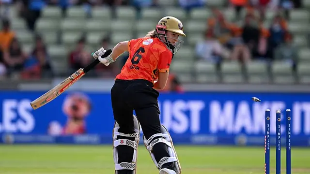 Emma Lamb of Birmingham Phoenix looks back at her stumps