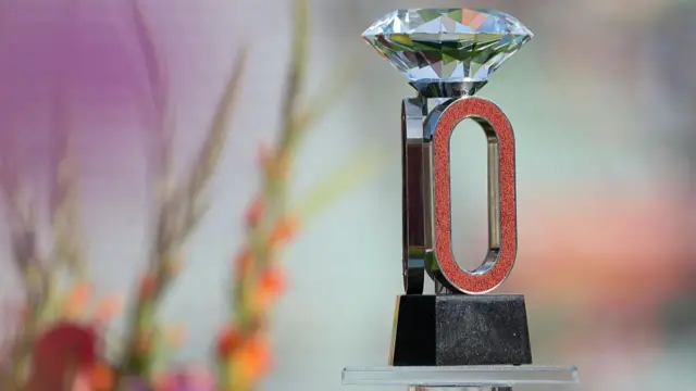 A Diamond League trophy