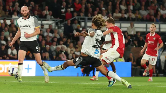 Scott Twine puts Bristol City in front at Derby