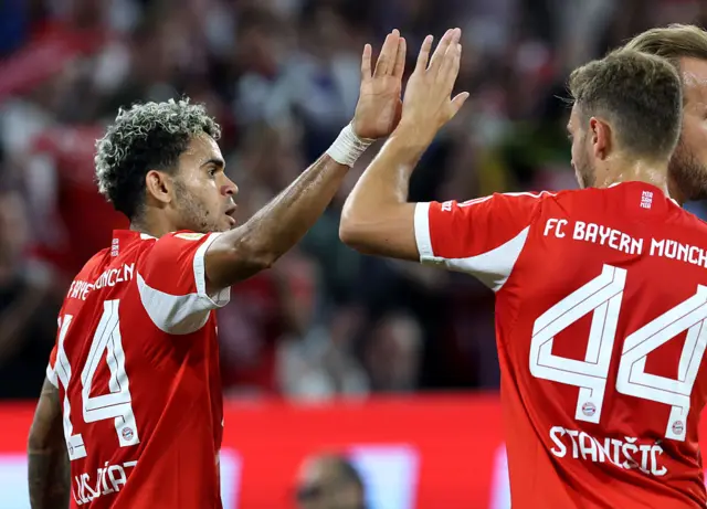 Luis Diaz celebrates