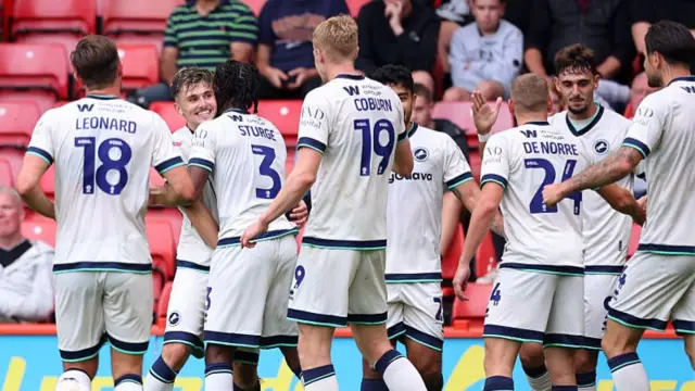 Millwall celebrate against Sheffield United