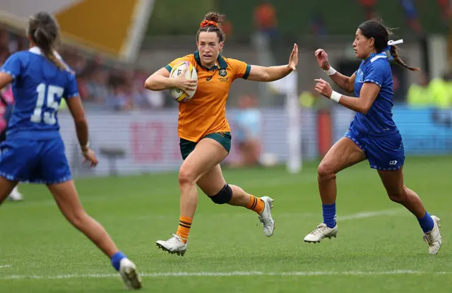 Australia's wing Maya Stewart