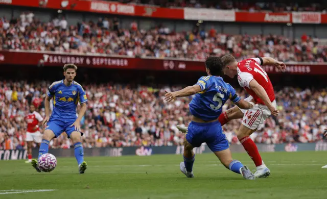 Gyokeres fires home his first PL goal