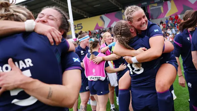 Scotland players celebrate