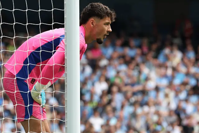 James Trafford reacts