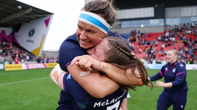 Scotland players celebrate