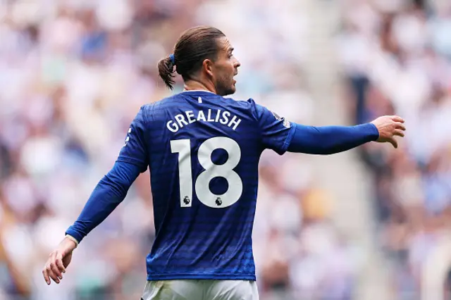 Jack Grealish of Everton gestures