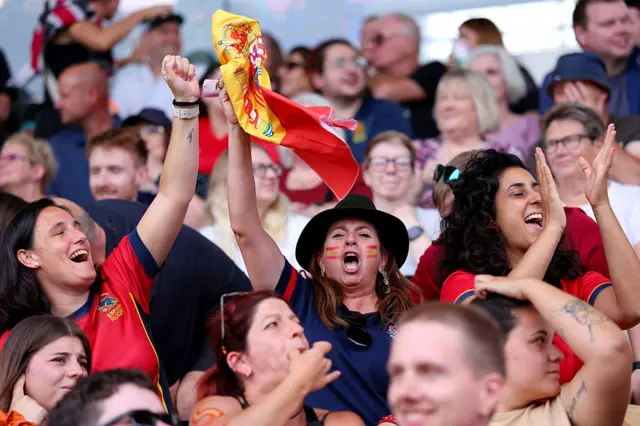 Fans in the crowd