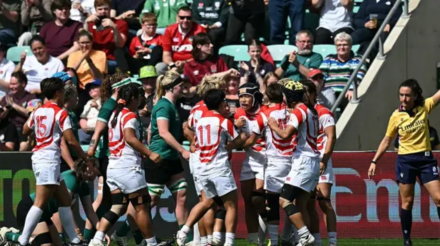 Japan score a try