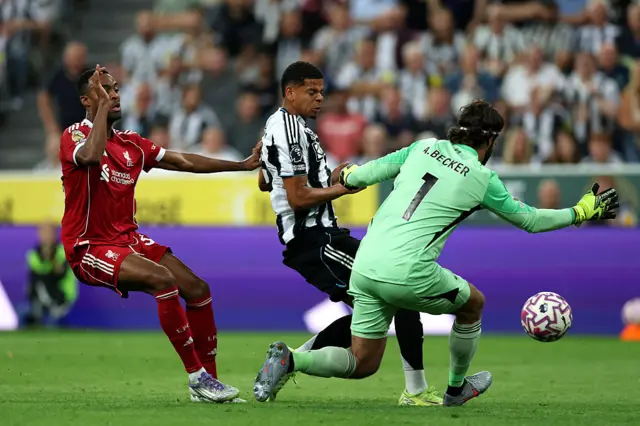 William Osula of Newcastle United scores