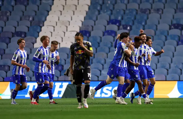 Sheffield Wednesday players celebrate