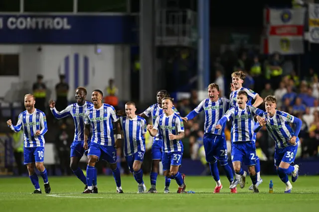 heffield Wednesday's players celebrate