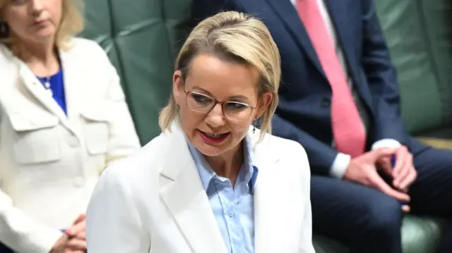 Australian Opposition Leader Sussan Ley speaks during the opening of the 48th Federal Parliament in the House of Representatives at Parliament House in Canberra