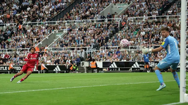 Rio Ngumoha scores for Liverpool